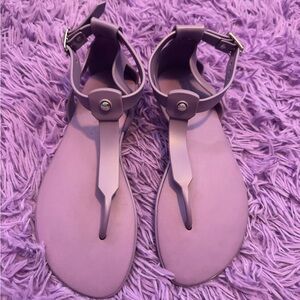 Hunter T-Bar Purple Sandals, Sz 6